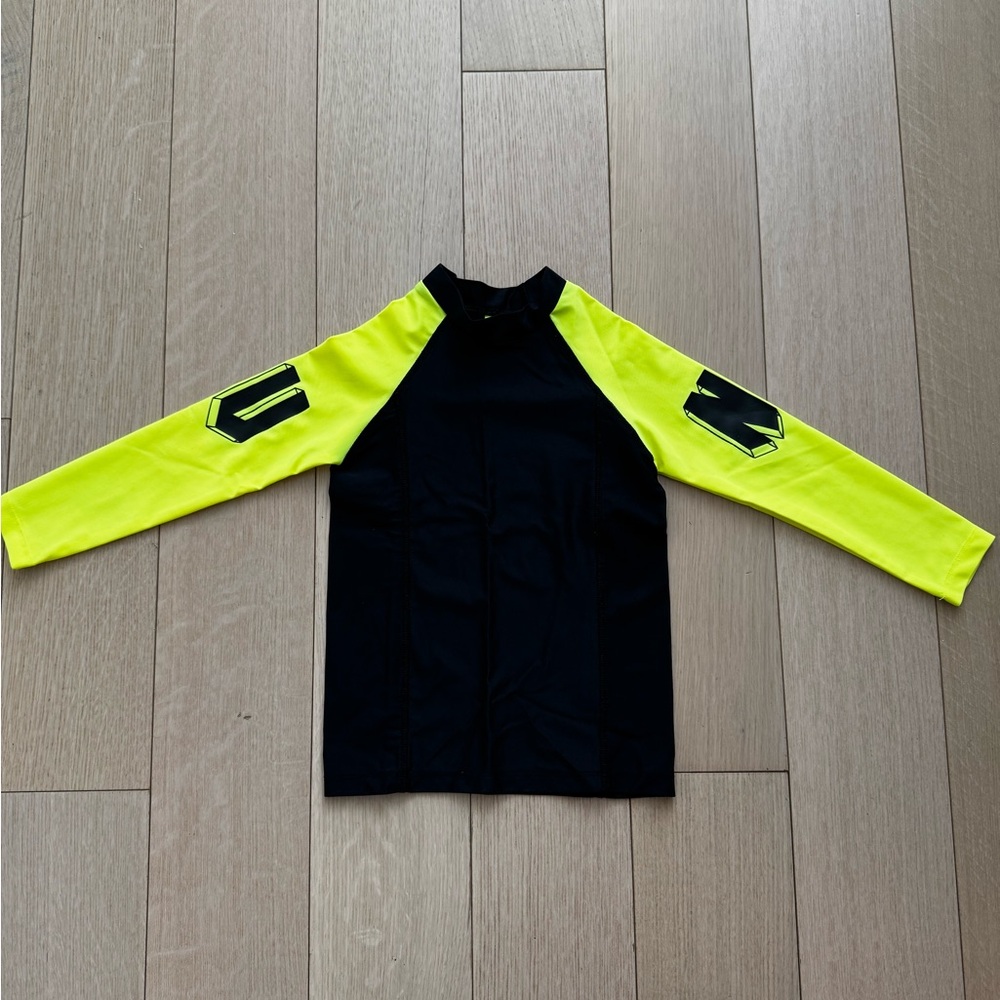 nununu Black & Neon Yellow Sport Top
